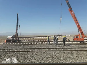 اجرای 3 کیلومتر خط راه آهن فولاد آلیاژی اردکان